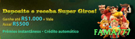 Como Funciona fama777? Guia Completo e Atualizado01 - fama777 🎰🌀 Slots Megaways App com 150 spins sem depósito: faça o download rápido, ative o pacote de rodadas grátis e capture multiplicadores 2000x+ em cascades infinitos — tudo isso no bolso, sem precisar de computador! 🌟🔥